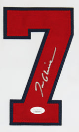 Tom Glavine Authentic Signed White Pro Style Framed Display Autographed JSA