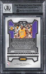 Shaquille O'Neal Signed 2023 Panini Prizm Silver #181 Card Auto 10! BAS Slabbed