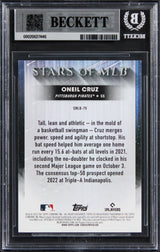 Pirates Oneil Cruz Signed 2022 Topps #SMLB79 Rookie Card Auto 10! BAS Slabbed