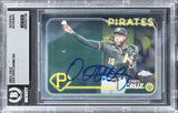 Pirates Oneil Cruz Signed 2024 Topps Chrome #90 Card Auto Grade 10! BAS Slabbed