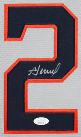 Astros Jose Altuve Authentic Signed Grey Nike Framed Jersey Autographed JSA