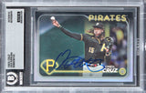 Pirates Oneil Cruz Signed 2024 Topps Chrome Rainbow #90 Card Auto 10! BAS Slab