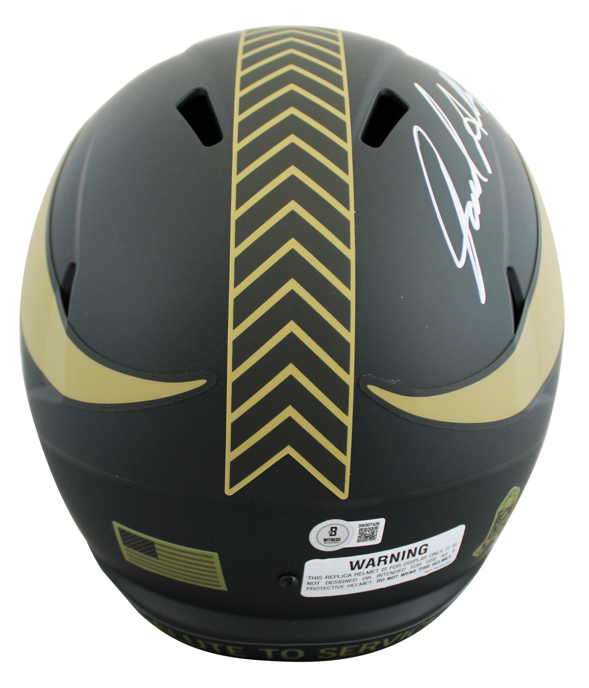 Vikings Jared Allen "HOF 25" Signed STS IV Full Size Speed Rep Helmet BAS Wit