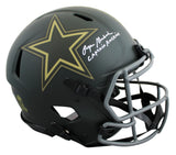 Roger Staubach "Captain America" Signed STS IV F/S Speed Proline Helmet BAS Wit