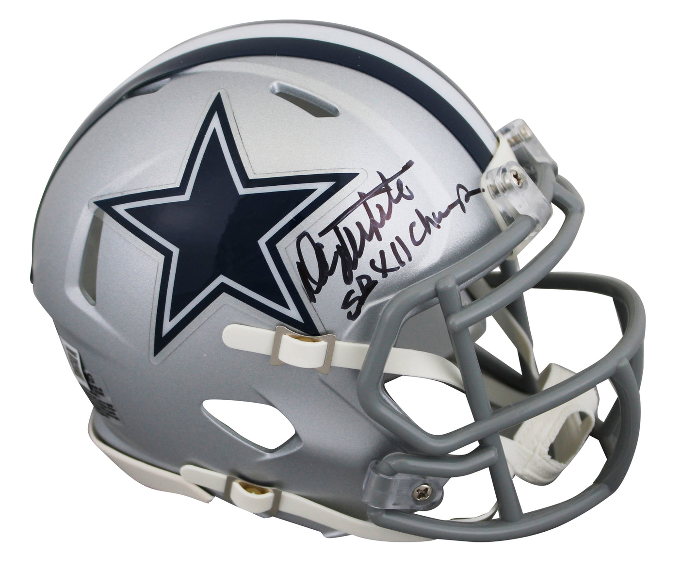 Cowboys Danny White "SB XII Champs" Signed Speed Mini Helmet w/ Case BAS Witness