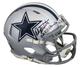 Cowboys Danny White "SB XII Champs" Signed Speed Mini Helmet BAS Witnessed
