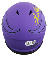 Vikings Jared Allen Signed Rave Speed Mini Helmet W/ Case BAS Witnessed