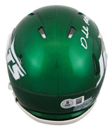 Jets Darrelle Revis Authentic Signed Speed Mini Helmet W/ Case BAS Witnessed