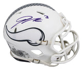 Vikings Jordan Addison Signed Salute To Service III Speed Mini Helmet BAS Wit