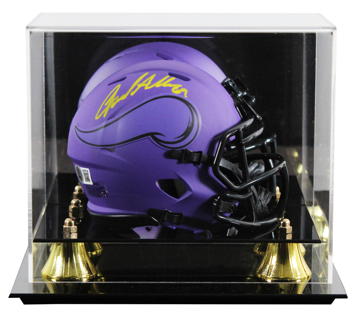 Vikings Jared Allen Signed Rave Speed Mini Helmet W/ Case BAS Witnessed