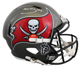 Buccaneers Bucky Irving Signed Full Size Speed Rep Helmet W/ Case BAS Witnessed