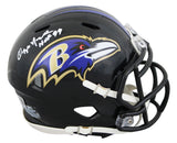 Ravens Ozzie Newsome "HOF 99" Authentic Signed Speed Mini Helmet BAS Witnessed