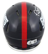 Giants Phil Simms Signed 1981-99 TB Speed Mini Helmet W/ Case BAS Witnessed