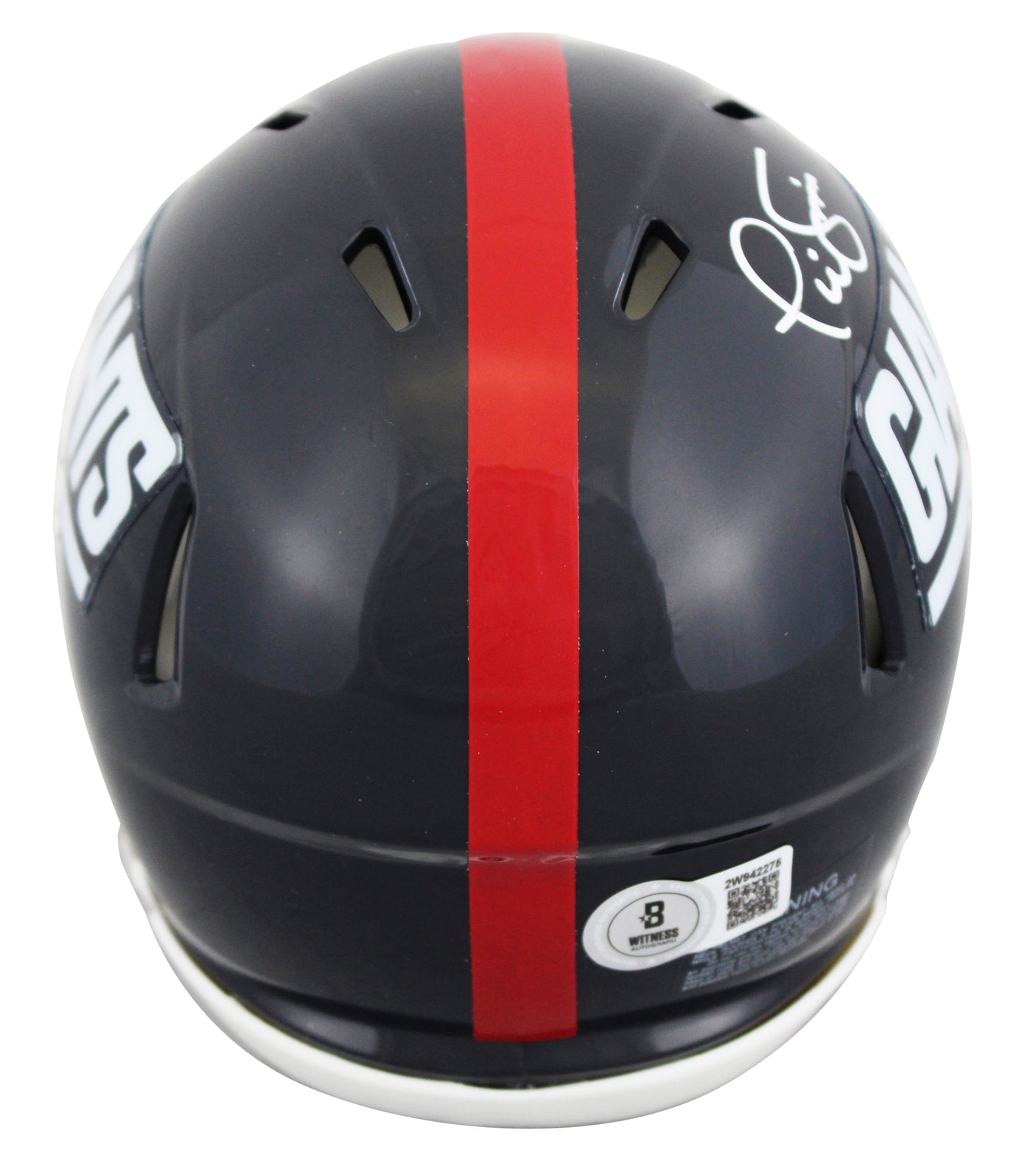 Giants Phil Simms Authentic Signed 1981-99 TB Speed Mini Helmet BAS Witnessed