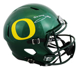 Oregon Bucky Irving Authentic Signed Full Size Speed Rep Helmet BAS Witnessed