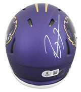 Ravens Ray Lewis Authentic Signed 2024 On-Field Speed Mini Helmet BAS Witnessed