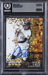 Pirates Oneil Cruz Signed 2023 Topps #22GH6 Card Auto Grade GM 10! BAS Slabbed