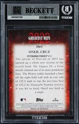 Pirates Oneil Cruz Signed 2023 Topps #22GH6 Card Auto Grade GM 10! BAS Slabbed
