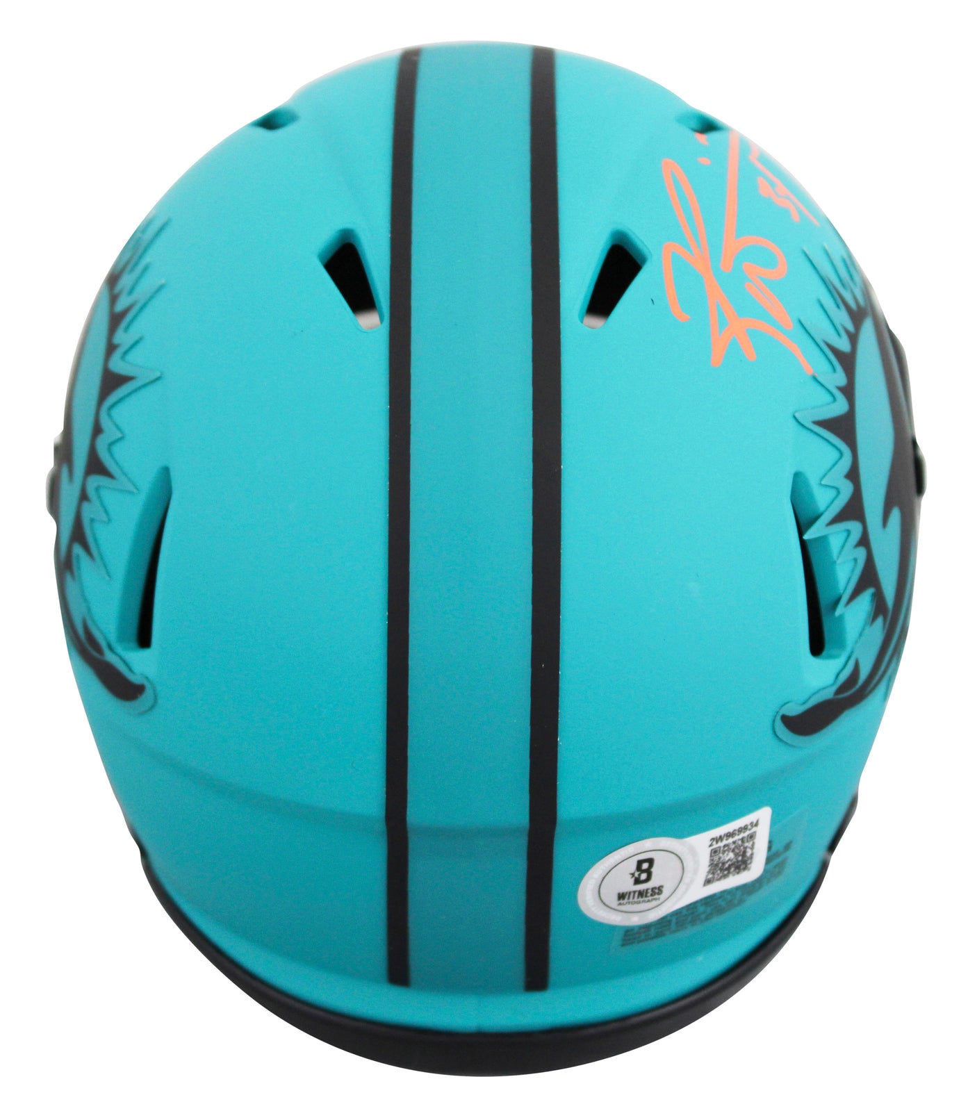 Dolphins Ricky Williams Signed Rave Speed Mini Helmet W/ Case BAS Witnessed