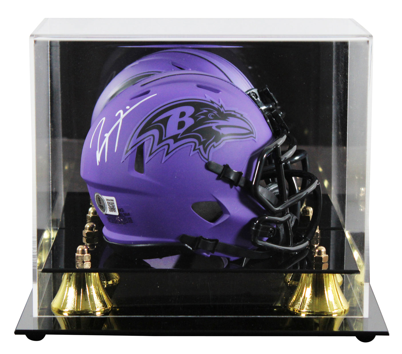 Ravens Ray Lewis Authentic Signed Rave Speed Mini Helmet W/ Case BAS Witnessed