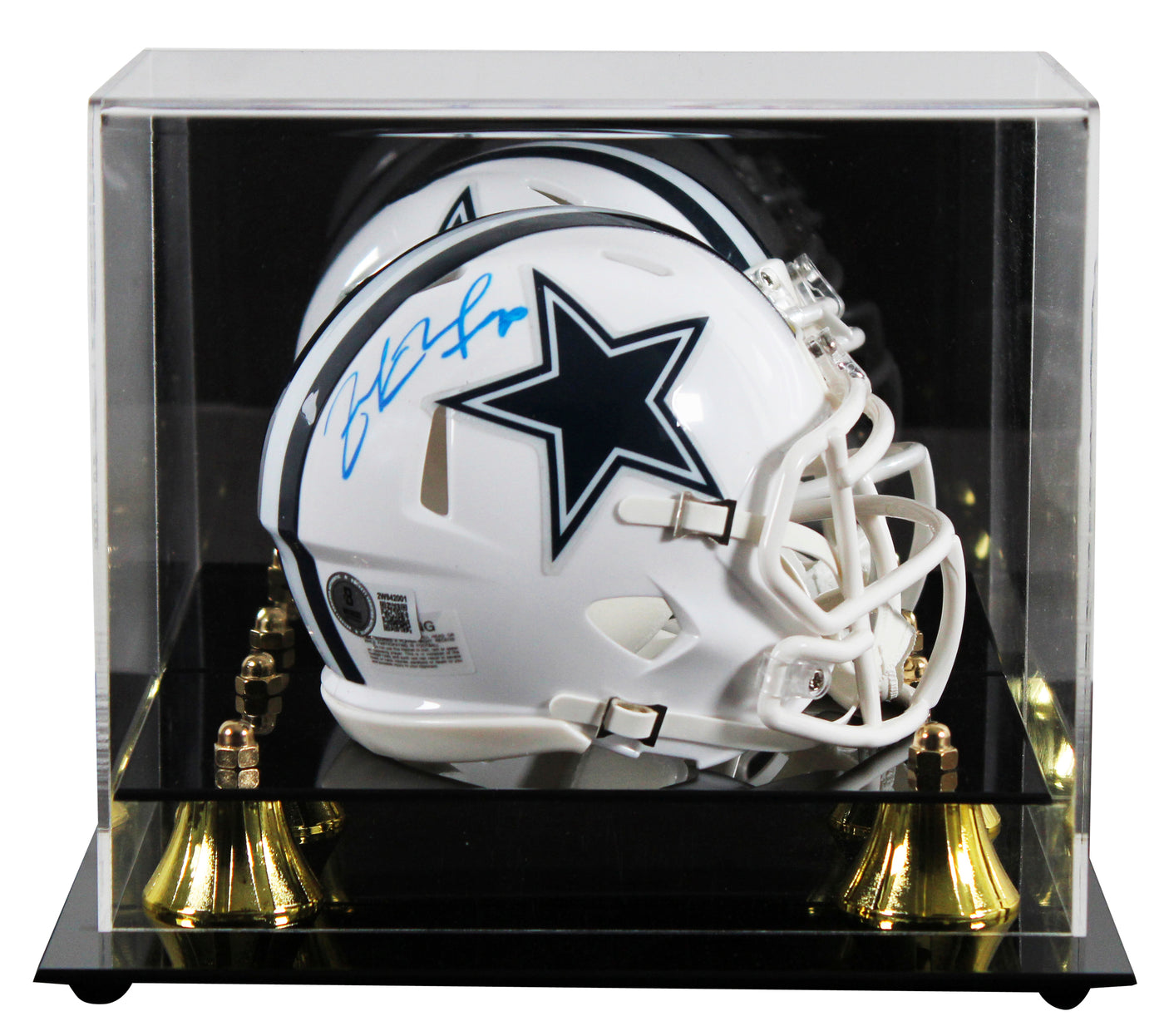 Cowboys Zack Martin Signed Alt 2022 On Field Speed Mini Helmet W/ Case BAS Wit