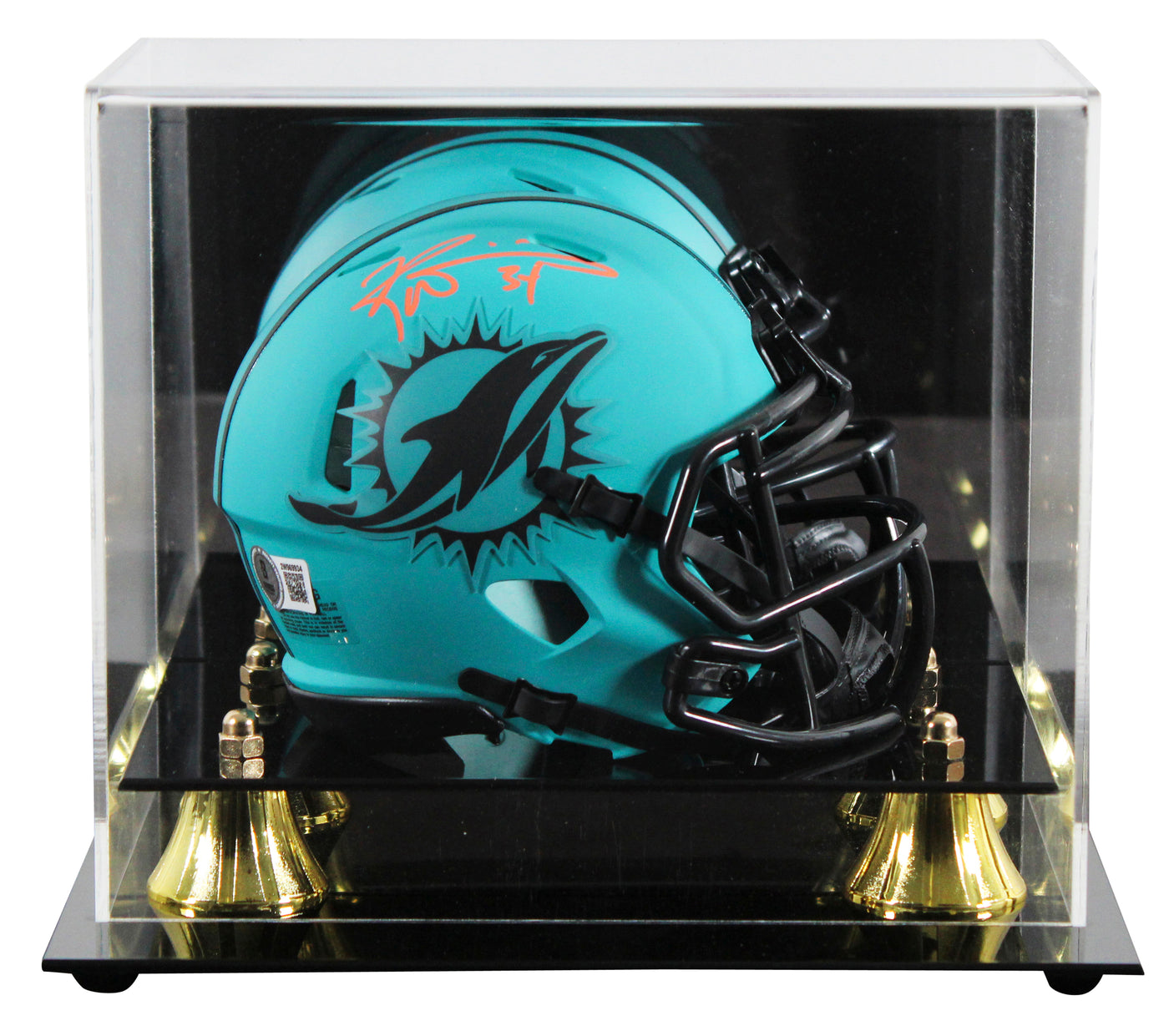 Dolphins Ricky Williams Signed Rave Speed Mini Helmet W/ Case BAS Witnessed