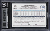 Rays Junior Caminero Signed 2024 Topps Holiday #H25 RC Card Auto 10! BAS Slabbed