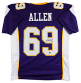 Jared Allen "HOF 25" Authentic Signed Purple Pro Style Jersey BAS Witnessed