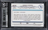 Rays Junior Caminero Signed 2024 Topps #USC193 Rookie Card Auto 10! BAS Slabbed