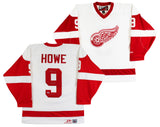 Red Wings Gordie Howe "2x Insc" Signed White Pro Player Jersey PSA/DNA #S32467