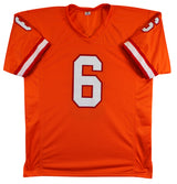 Baker Mayfield Authentic Signed Orange Throwback Pro Style Jersey BAS Witnessed