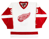 Red Wings Gordie Howe "2x Insc" Signed White Pro Player Jersey PSA/DNA #S32467