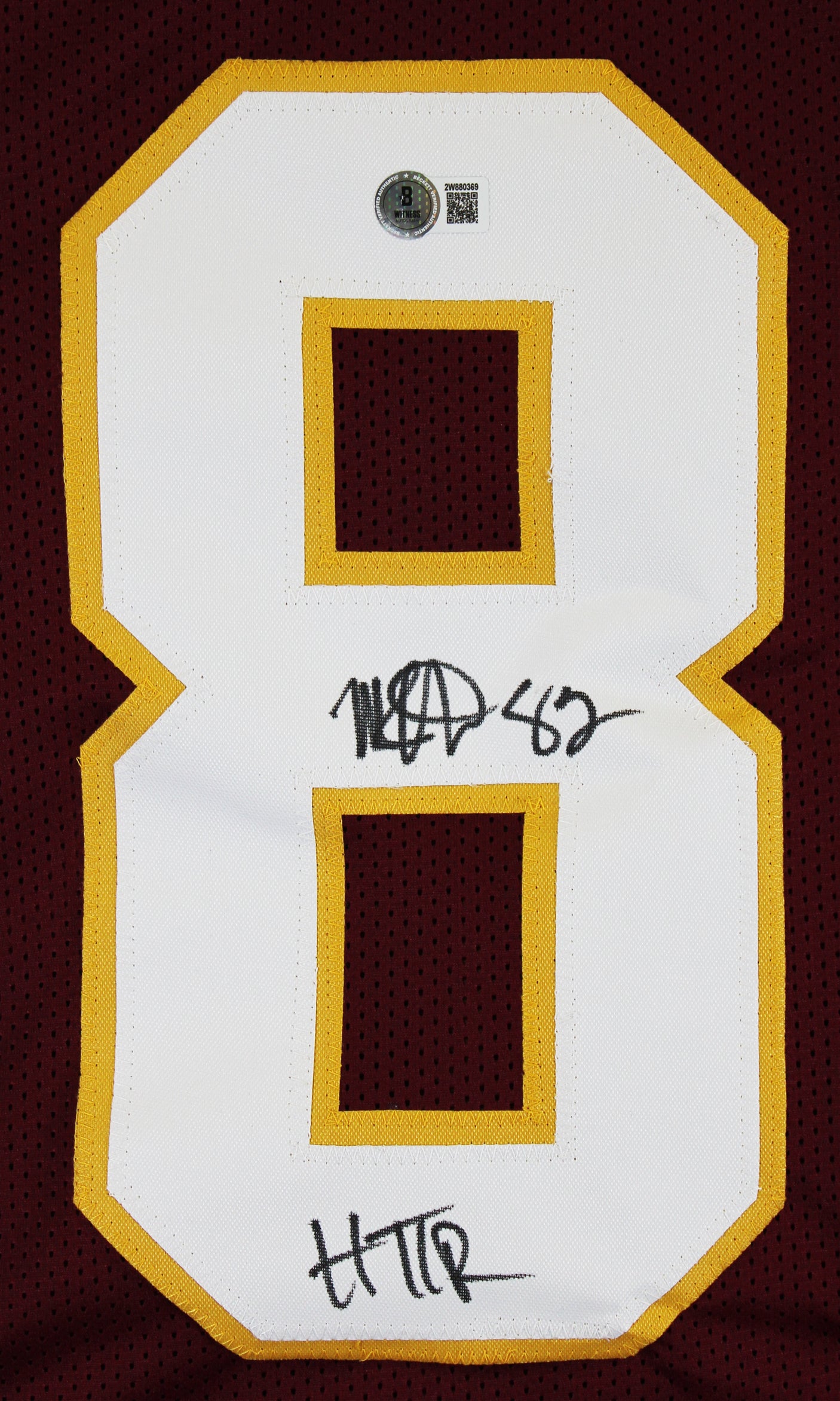 Michael Westbrook "HTTR" Authentic Signed Maroon Pro Style Jersey BAS Witnessed