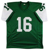 Vinny Testaverde Authentic Signed Green Pro Style Jersey Autographed JSA Witness