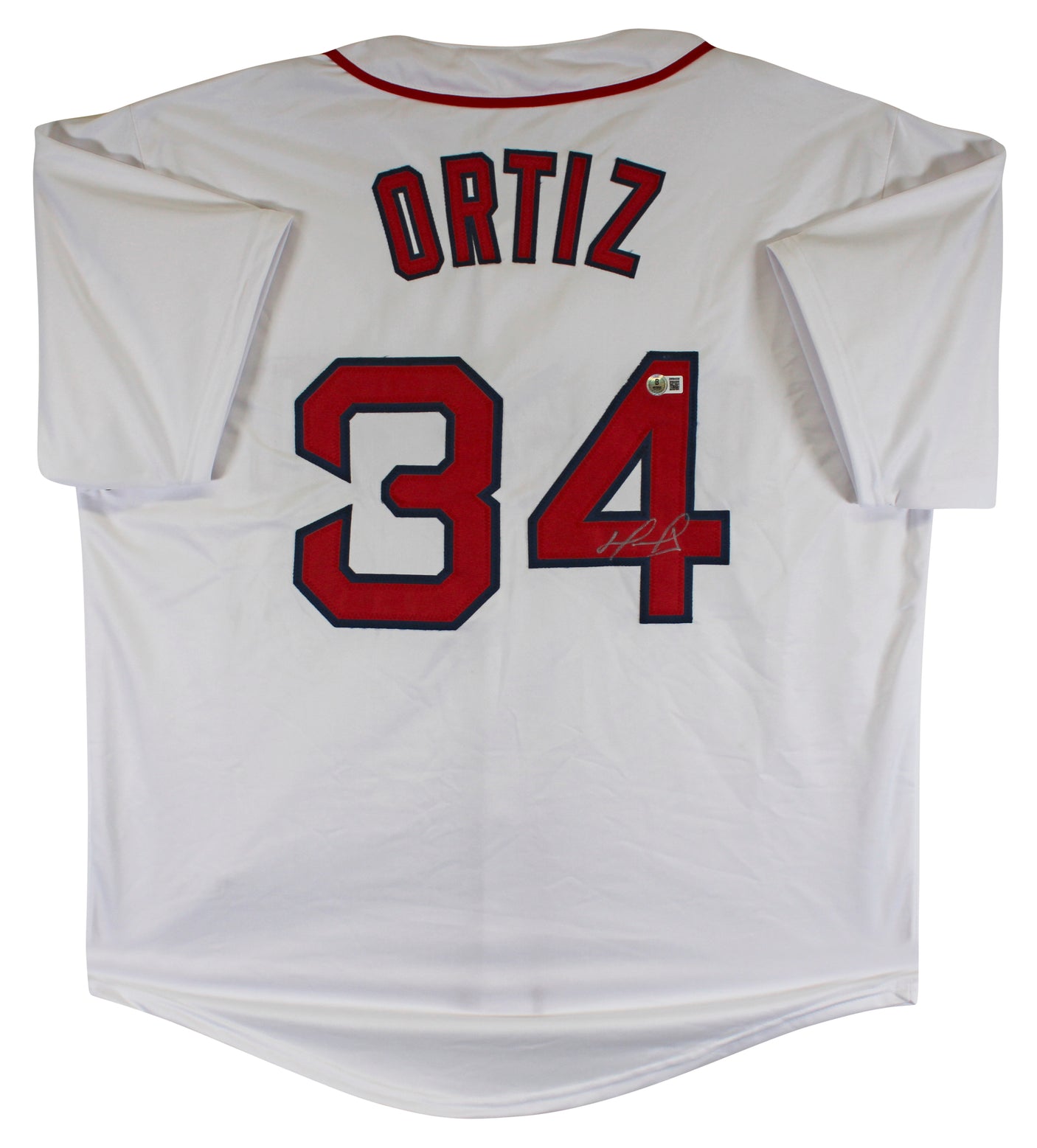 David Ortiz Authentic Signed White Pro Style Jersey Autographed BAS Witnessed