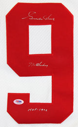 Red Wings Gordie Howe "Mr. Hockey, HOF 1972" Signed White CCM Jersey PSA #S32466