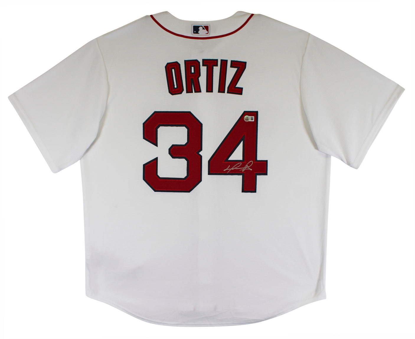 Red Sox David Ortiz Authentic Signed White Nike Jersey Autographed BAS Witnessed
