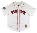 Red Sox David Ortiz Signed White 2004 WS Logo Mitchell & Ness CC Jersey BAS Wit