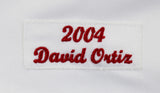 Red Sox David Ortiz Signed White 2004 WS Logo Mitchell & Ness CC Jersey BAS Wit
