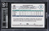Mariners Julio Rodriguez Signed 2024 Topps Chrome #300 Card Auto 10! BAS Slabbed
