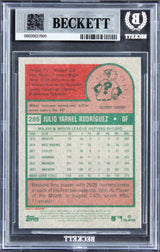 Mariners Julio Rodriguez Signed 2024 Topps Heritage #286 Card Auto 10! BAS Slab