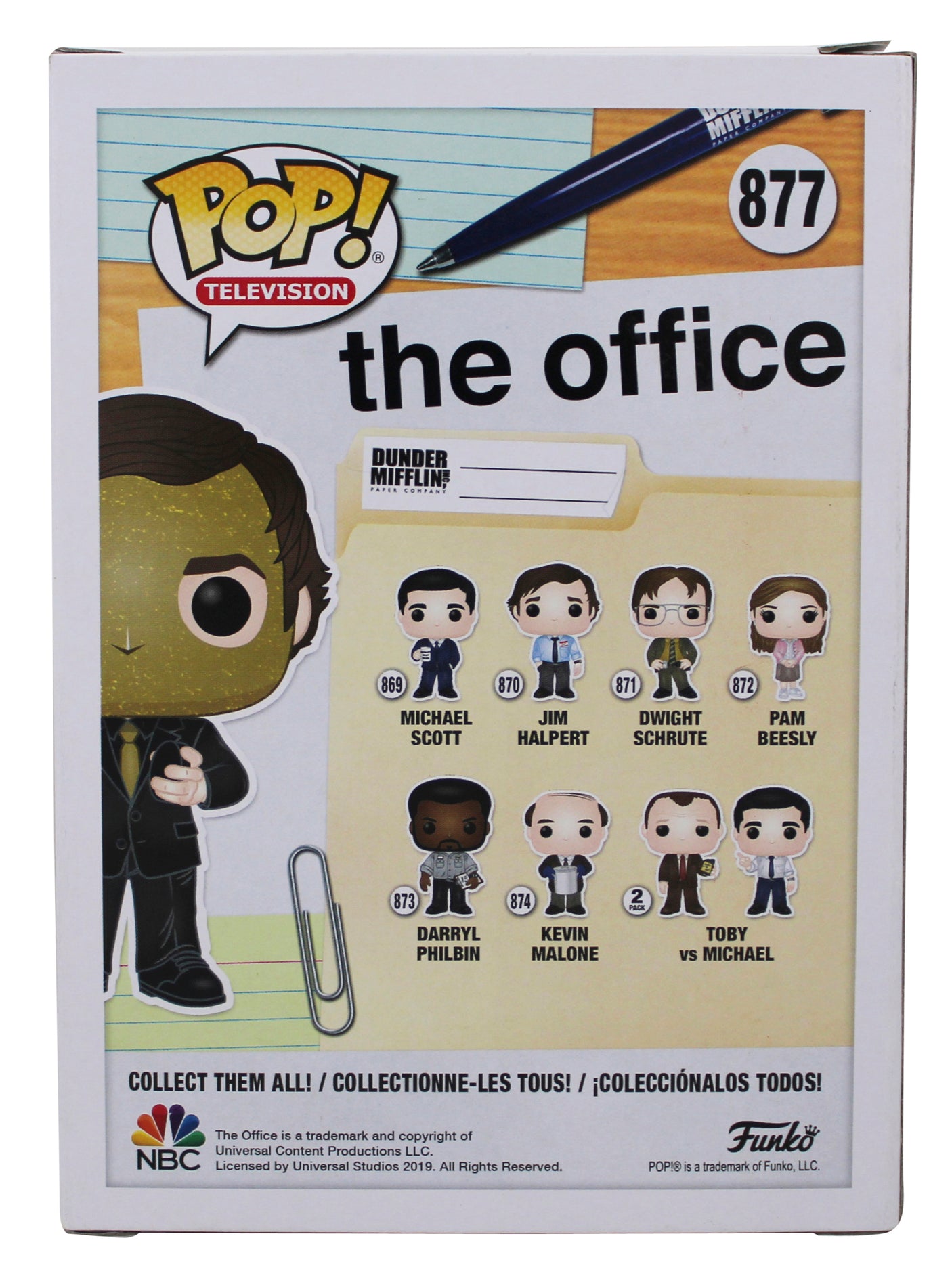 John Krasinski The Office Signed Goldenface #877 Funko Pop Figure JSA #AX81786