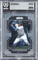 Mariners Julio Rodriguez Signed 2022 Panini #40 Rookie Card Auto 10! BAS Slabbed