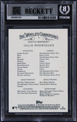 Mariners Julio Rodriguez Signed 2023 Topps A&G #3 Card Auto GM 10! BAS Slabbed