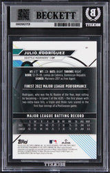 Mariners Julio Rodriguez Signed 2023 Topps Finest #91 Card Auto 10! BAS Slabbed