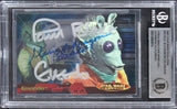 Star Wars (2) Blake & Aragon W/ Insc Signed 2001 SW Evolution #33 Card BAS Slab
