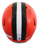 Browns Quinshon Judkins "Dawg Pound" Signed Full Size Speed Rep Helmet BAS Wit