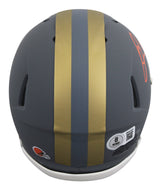 Browns Quinshon Judkins Signed Slate Speed Mini Helmet W/ Case BAS Witnessed