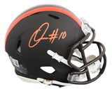 Browns Quinshon Judkins Signed 2025 On-Field Alt Speed Mini Helmet BAS Witnessed