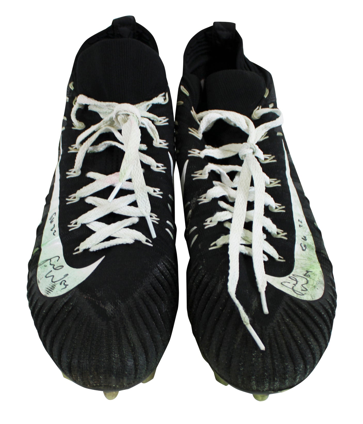 49ers Fred Warner "GU 22" Signed Game Worn Size 12 Nike Alpha Menace Cleats BAS